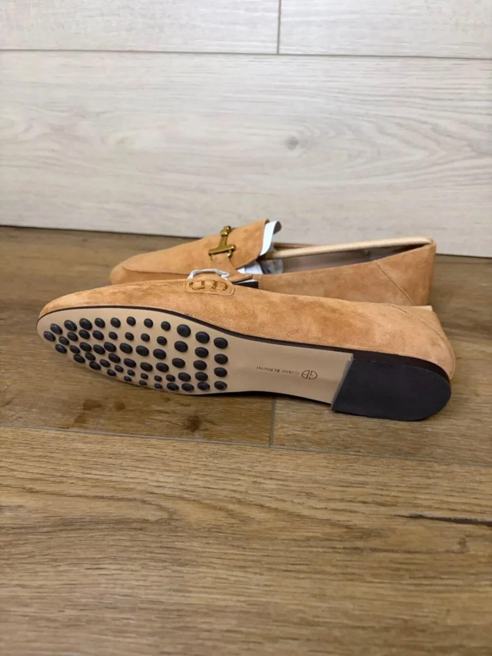 Giani Bernini Women's Beckhamm Suede Tailored Loafers Brown Size 7.5M